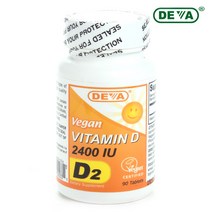 데바 비건 비타민 D2 2400IU 타블렛, 90개입, 1개, 90정