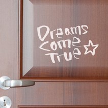 미니 캘리그라피 포인트스티커 Dream, 흰색