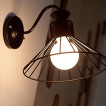 보성조명 사랑벽등 20 x 24 cm, 블랙