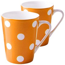 엘룸 엘 캔디도트 본차이나 머그 2P 오렌지