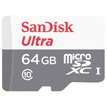 샌디스크 울트라 마이크로 SD 메모리카드 SDSQUNR, 64GB