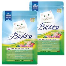 비스트로 뉴트리나 어덜트 고양이 사료, 헤어볼, 2kg, 2개