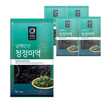 청정원 남해안산 청정미역, 40g, 5개
