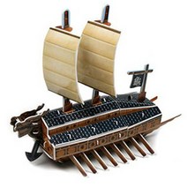 크래커플러스 거북선 3D퍼즐 43조각, 혼합색상, 1개