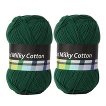 밀키코튼 뜨개실 2Ea, 36번 (녹색), 1개