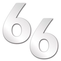 문자 6 아크릴 미러 모던 2p, 은색