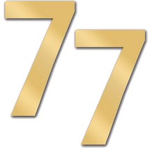 문자 7 아크릴 미러 슬림 2p, 금색