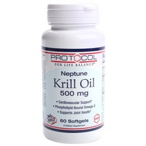 프로토콜포라이프밸런스 넵튠 크릴 오일 500mg 소프트젤 글루텐 프리, 60개입, 1개