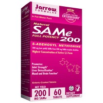 재로우 SAMe 200mg 타블렛 비건 글루텐 프리, 60개입, 1개