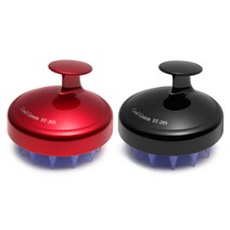 쿨그린 ST-205 샴푸브러쉬 2p, 레드, 블랙, 1세트