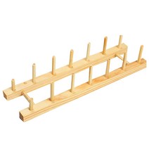 블럭마트 원목 접시꽃이 접시정리대 컵꽃이 7칸 36 x 11.5 x 7 cm, 1개