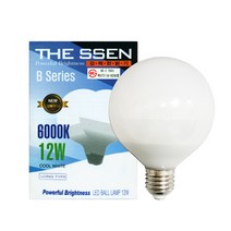 더쎈 LED 볼전구 12W, 주광색, 1개