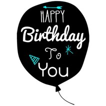 풍선 HAPPY BIRTHDAY스티커 50입