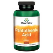 스완슨 판토텐 산 500mg 캡슐, 250개입, 1개