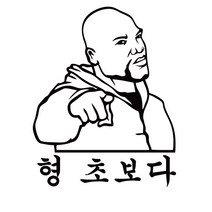 본투로드 초보 운전 스티커, D-형 초보다 - 흰색, 1개