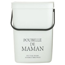 달팽이리빙 푸벨드마망 벽걸이 휴지통 10L, White, 1개