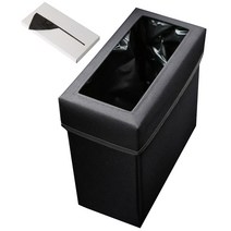 [자동차용휴지통] 케이엠모터스 알라딘 차량용 쓰레기통 블랙 + 비닐 50p, 1세트