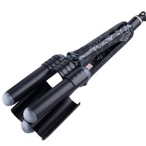 씨엔에스월드 전문가용 웨이브 고데기, Triple Wave Iron, 블랙
