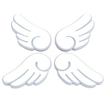 블럭마트 문콕방지 엔젤윙 도어가드, 화이트, 4개입