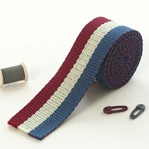 코하스아이디 프랑소와 웨이빙 가방 끈 25mm, 와인 + 블루, 2개입