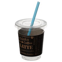 커피촌 92파이 PET컵 14oz 100p + 평뚜껑 100p + 블랙라떼 홀더 100p + 혼합빨대 100p 4종 세트, 1세트