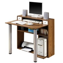 [하모니컴퓨터책상] 모니터 받침대를 겸비한 기능성 컴퓨터책상, 엔틱