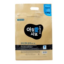 아침애사료 오리 연어 감자 수제사료, 1.8kg, 1개