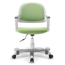 체어클럽 터치백 GOLD 화이트바디 발받침형 의자, 그린