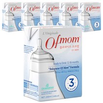 오브맘 액상분유 3단계(12개월~) 200ml, 1개입, 6개