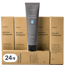 심플리오 딥클린 치약 아이스 페퍼민트, 130g, 24개