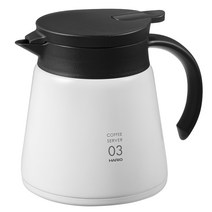 하리오 V60 보온 스테인레스 서버 800ml VHS-80W, 화이트, 1개