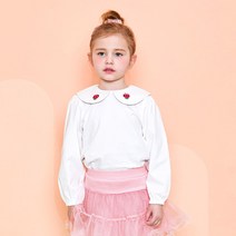 월튼키즈 여아용 튤립둥근카라 블라우스