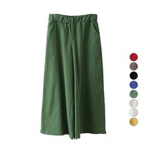 아이엠수 여성용 마 밴딩 통바지