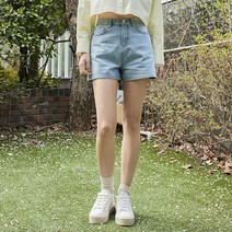 미쏘 여성용 데님 쇼츠 팬츠 3부