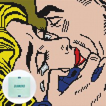 디클레어 액자 캔버스형 보석십자수 DIY 키트 30 x 30 cm, 1세트, 포옹