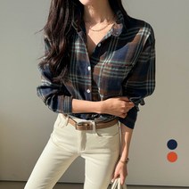세컨그라운드 여성용 데일리 체크 셔츠 & 남방