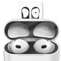 구스페리 에어팟 3세대 철가루방지 스티커 2개, AirPods 3세대, 블랙