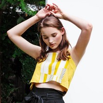 메타퍼 여성용 파이즐리 슬리브리스 티셔츠