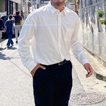 파이브라지 빅사이즈 링클프리 베이직 포켓 오버핏 셔츠