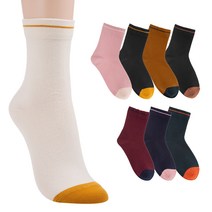 베이스알파에센셜 여성용 투컬러 포인트 패션 양말 8켤레