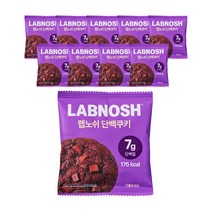 랩노쉬 단백쿠키 더블초코, 40g, 10개