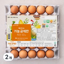가농 무항생제 인증 금계란 매일 만나는 특란 30구, 2개