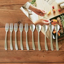 니코트 심플 티스푼포크세트, 실버, 10p (스푼 5p, 포크 5p), 1개