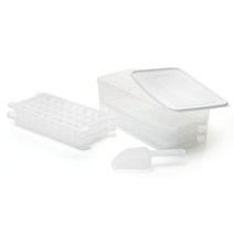 코멧 키친 아이스 큐브 트레이 4p + 컨테이너 + 스쿱 세트