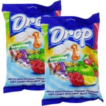 드롭 어소티드 소프트 츄잉캔디 6가지맛, 1kg, 2봉
