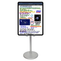 와이즈데이 탁상용 높이 조절 핸드폰 거치대 스테이션파워+, 실버, 1개