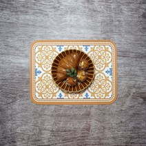 로맨틱 로맨틱 방수 식탁매트 테이블 2p, 레트로옐로우, S(40 x 30 cm)