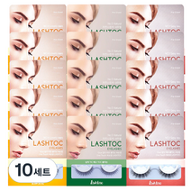 래쉬톡 원터치 인조 속눈썹 3종 세트, 러블리, 내추럴, 섹시, 10세트