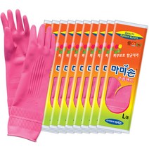 마미손 주름밴드 고무장갑 L, 10개