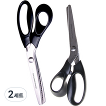 화신 원단 핑킹가위 077 + 078, 혼합색상, 2세트